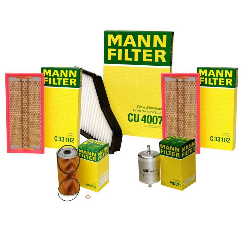 Mercedes Air / Cabin Air / Fuel / Engine Oil Filter Kit 119180000967 - MANN-FILTER 3739237KIT